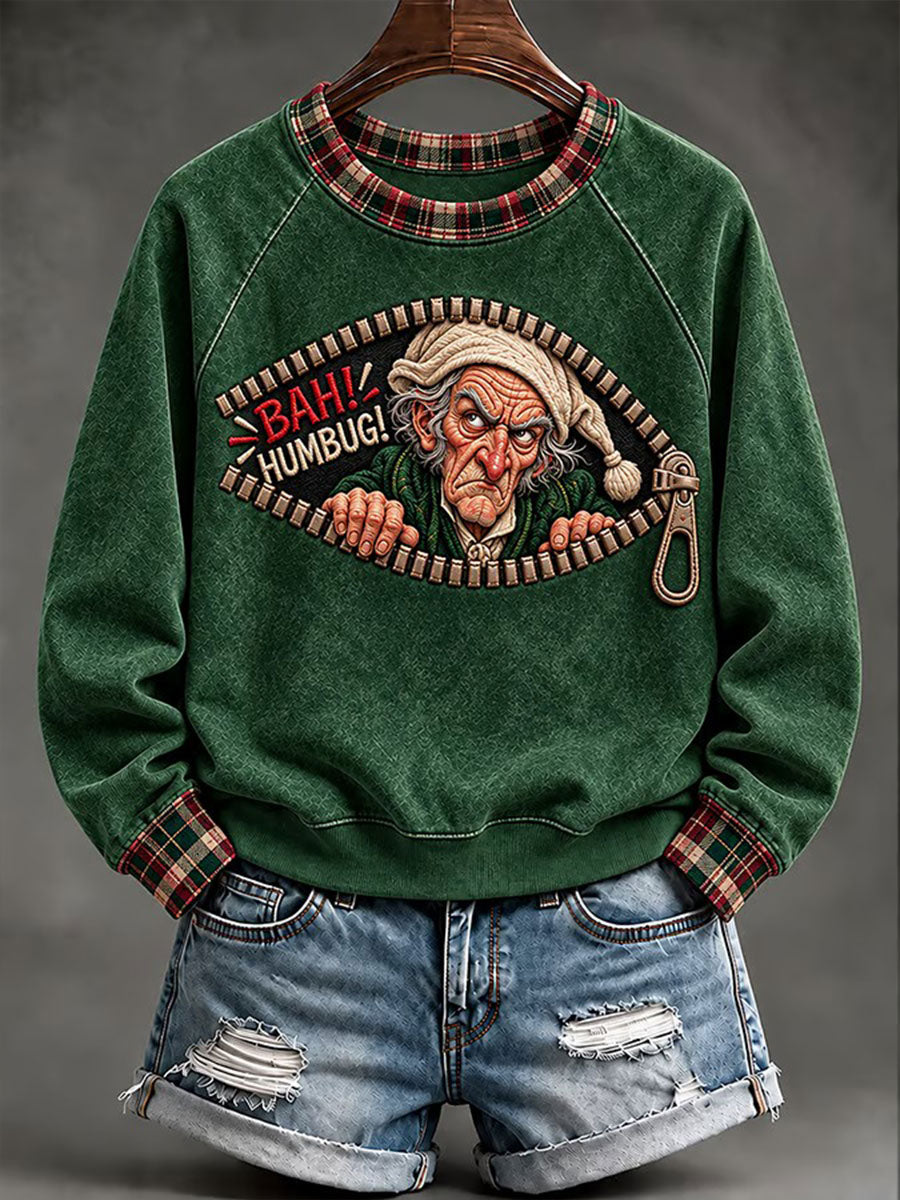 Women's Bah Humbug Print Sweatshirt