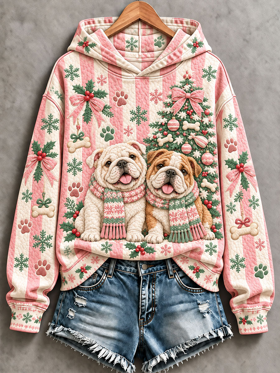 Women's Dog Art Print Casual Hoodie