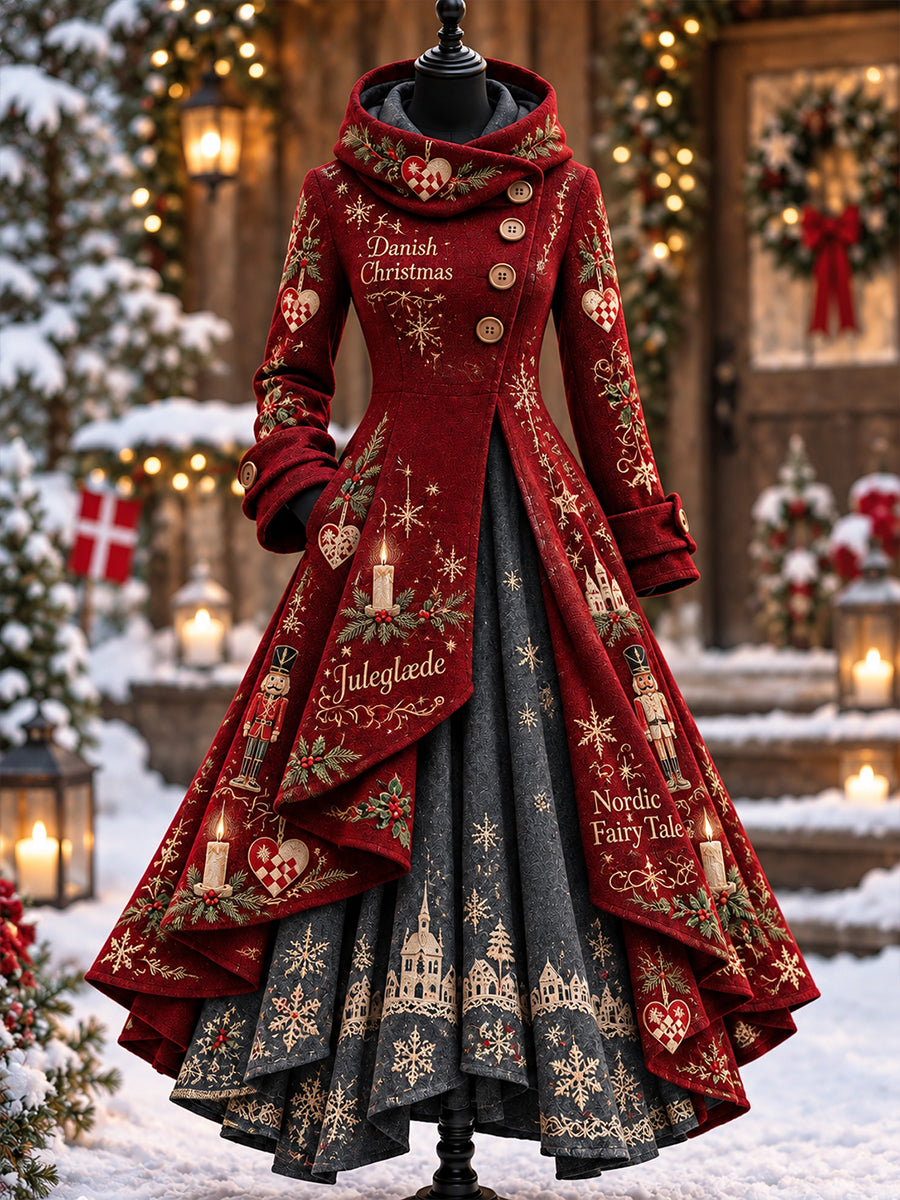 Women's Christmas-Themed Printed Dress