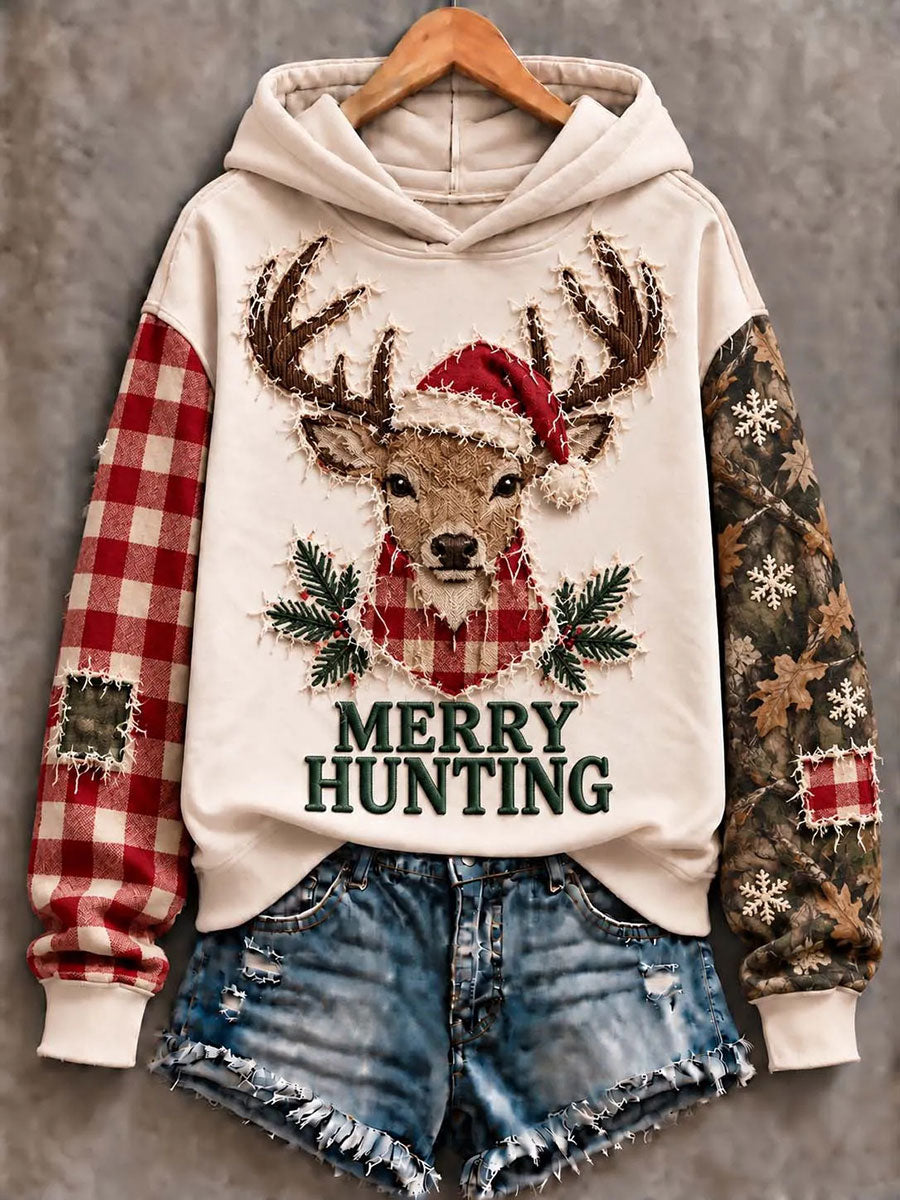 Women's Christmas Print Casual Hoodie
