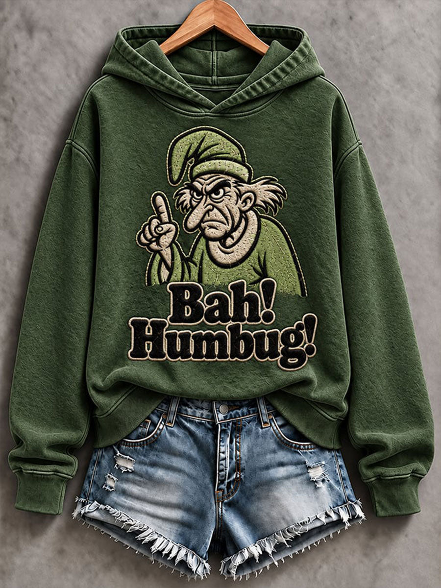 Women's Bah Humbug Print Regular Sweatshirt