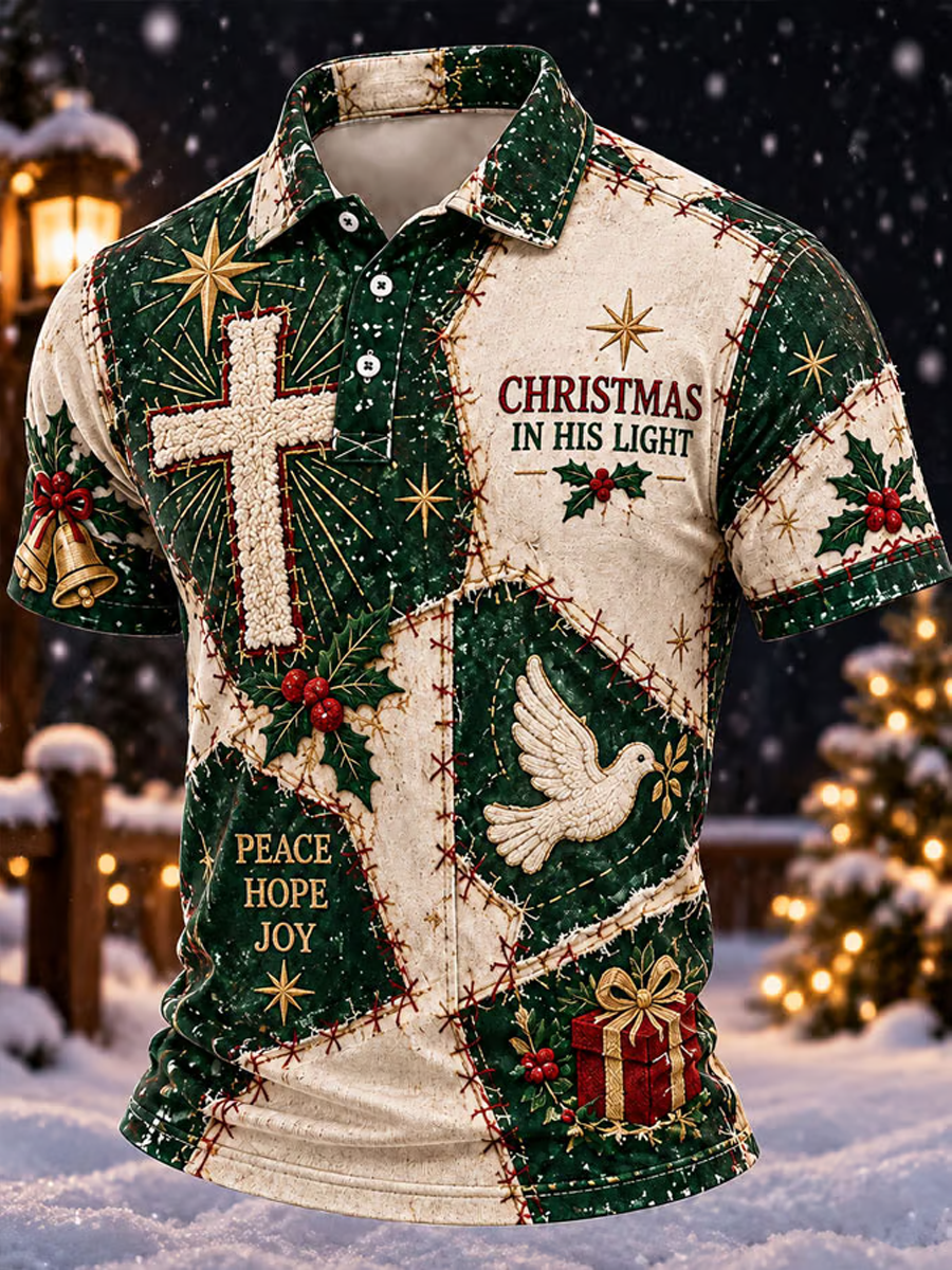 Men's Christian Christmas Printed polo shirt