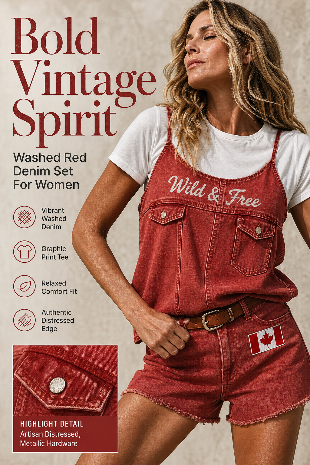 Women's Retro Calgary Stampede Printed Vintage Fashion Loose Short Sleeve T-Shirt