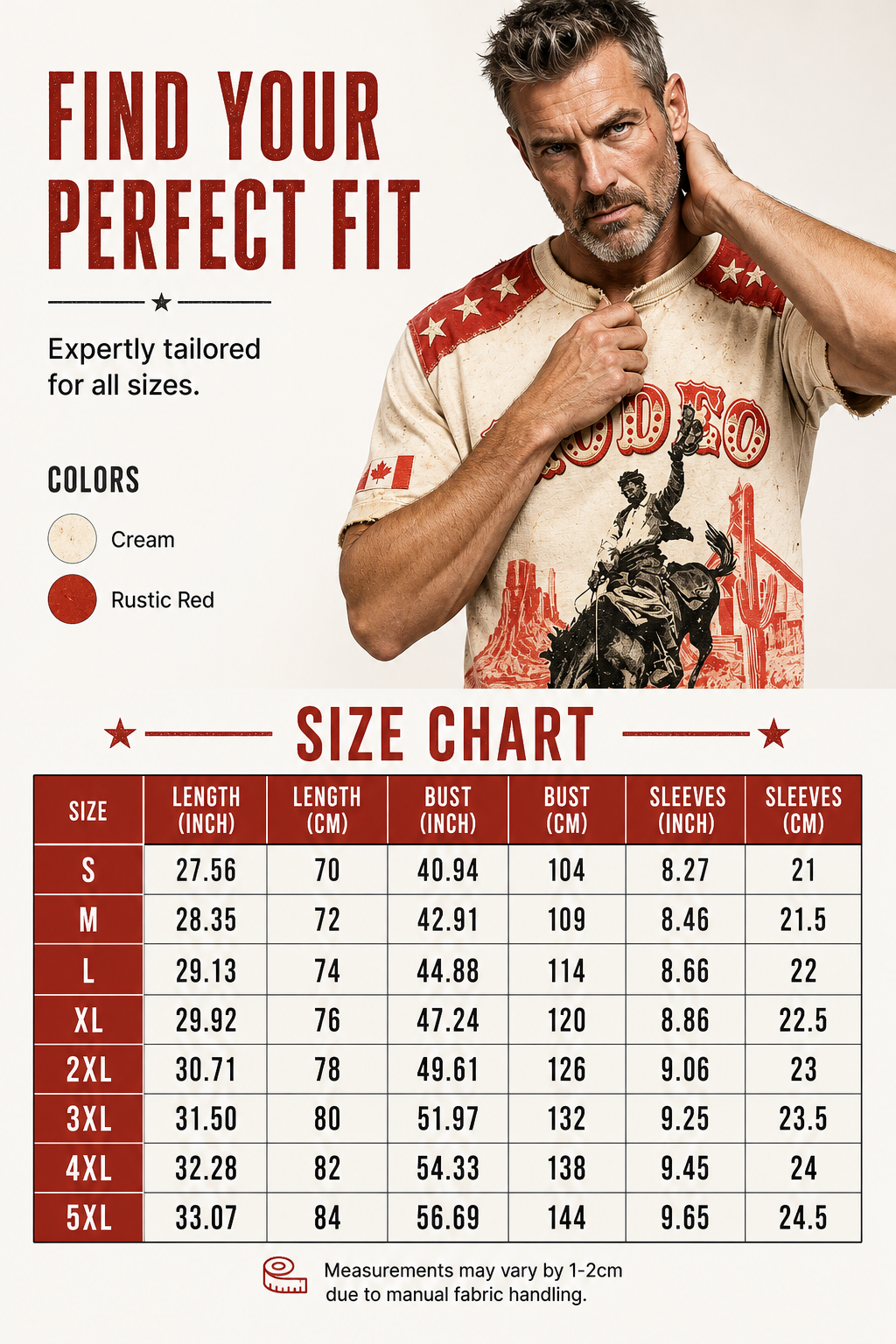 Men's Calgary Stampede Printed Vintage Fashion Loose Short Sleeve T-Shirt