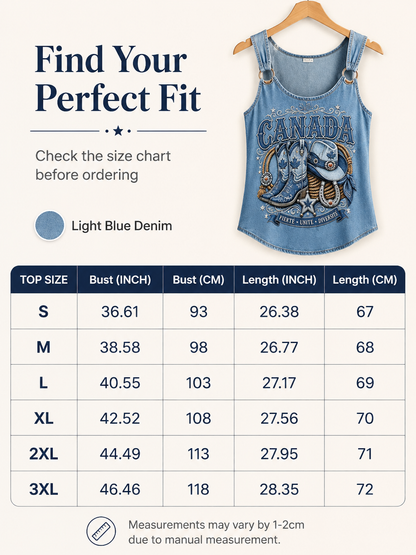 Women's Retro Calgary Stampede Print Sleeveless Tank Top