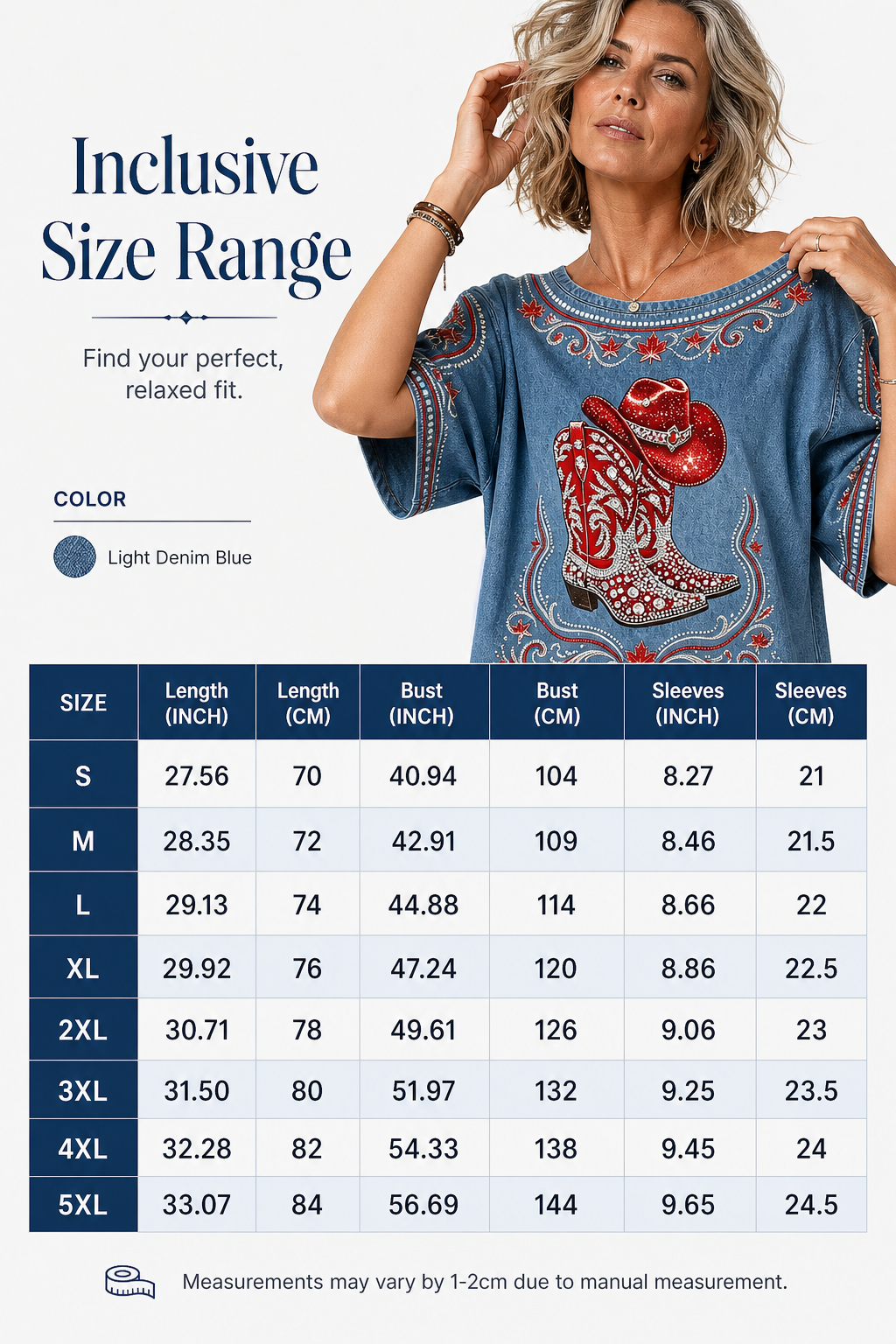 Women's Retro Calgary Stampede Printed Vintage Fashion Loose Short Sleeve T-Shirt