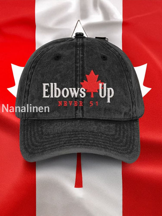 Elbows Up Never 51 Canada Hat Black / JM
