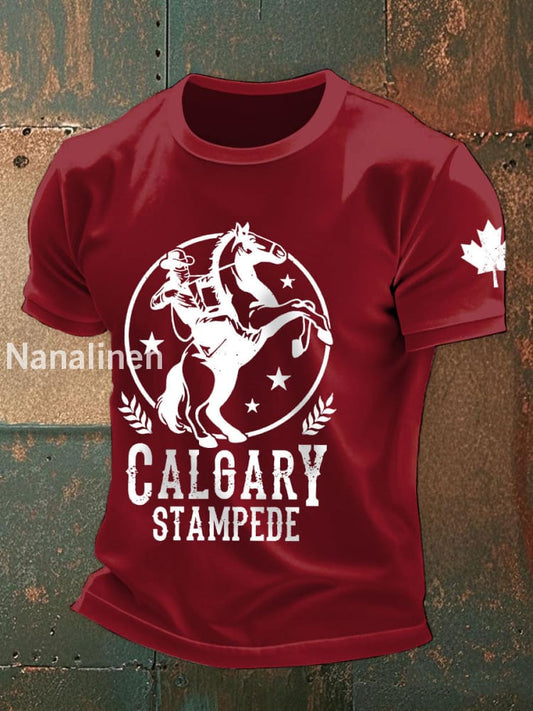 Men’s Calgary Stampede T-shirts Wine Red / S