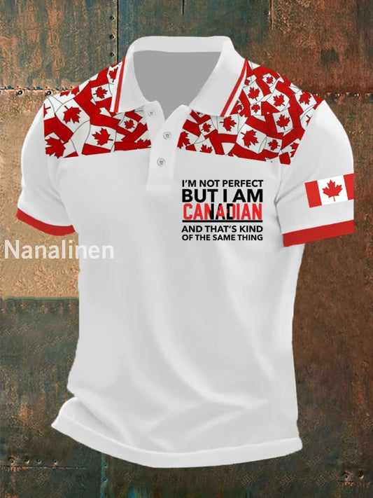 Men’s Canada Flag Maple Leaf Short Sleeve Top White / S
