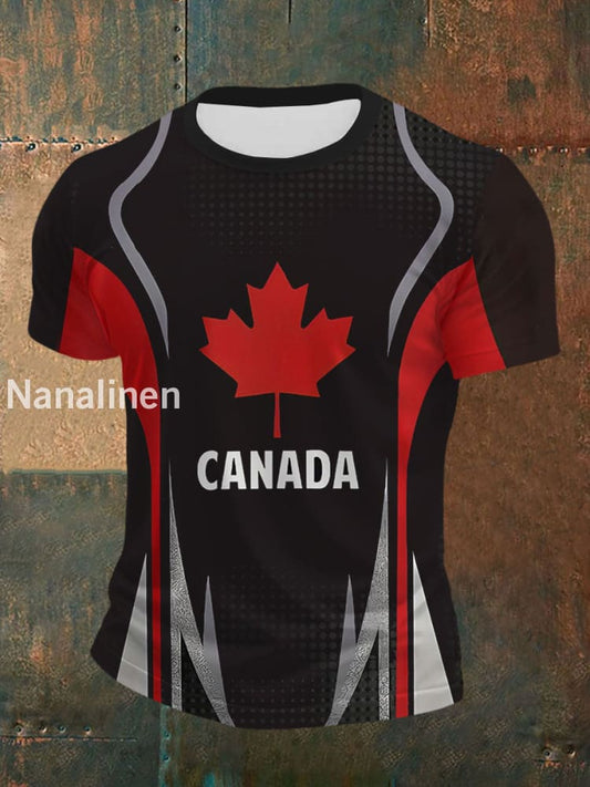 Men’s Canada Print Casual T-Shirt Black / S