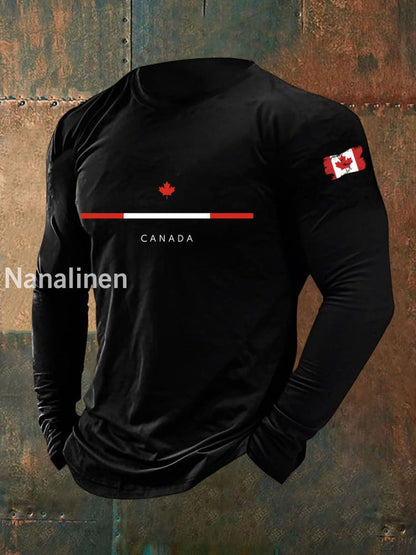 Men’s Canada Print Casual T-Shirt Black / S