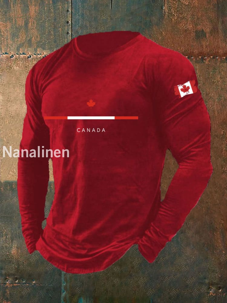 Men’s Canada Print Casual T-Shirt Red / S