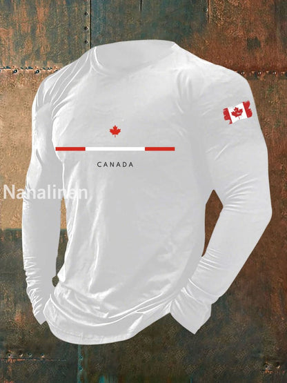 Men’s Canada Print Casual T-Shirt White / S
