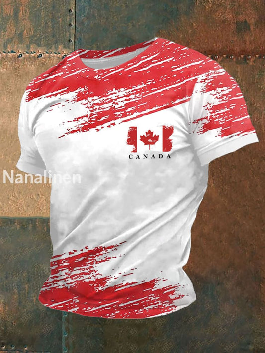 Men’s Canada Print Casual T-Shirt White / S