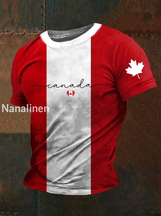 Men’s Canada Print Contrast T-shirt As picture / S