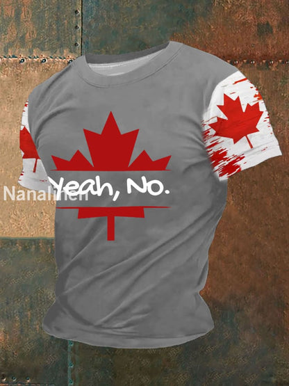 Men’s Canada Printed Casual T-Shirt Light Gray / S