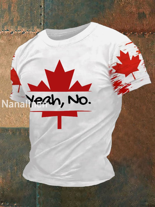 Men’s Canada Printed Casual T-Shirt White / S
