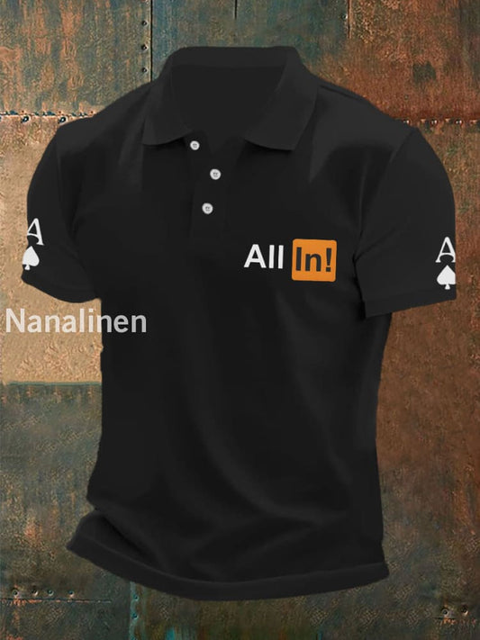 Men’s Funny Poker T-shirt Black / S