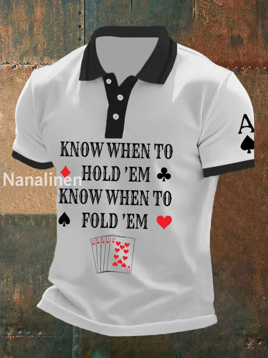 Men’s Poker Philosophy of Life T-shirt White / S