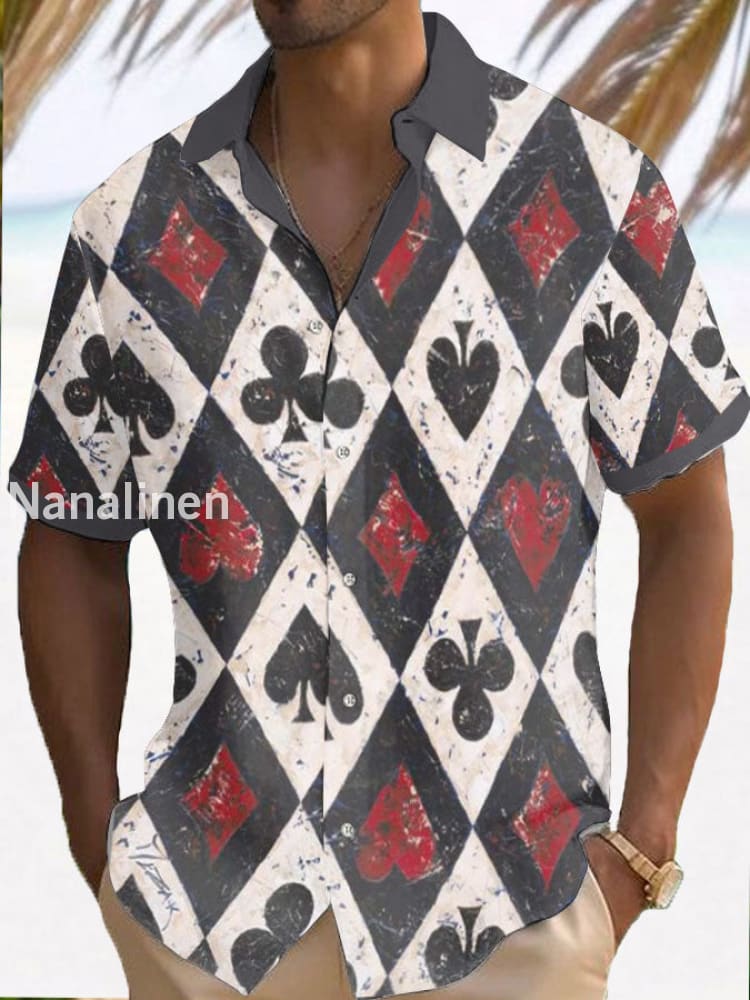 Men’s poker resort shirt As picture / S