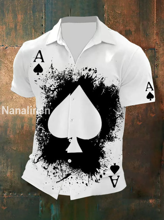 Men’s poker resort shirt White / S