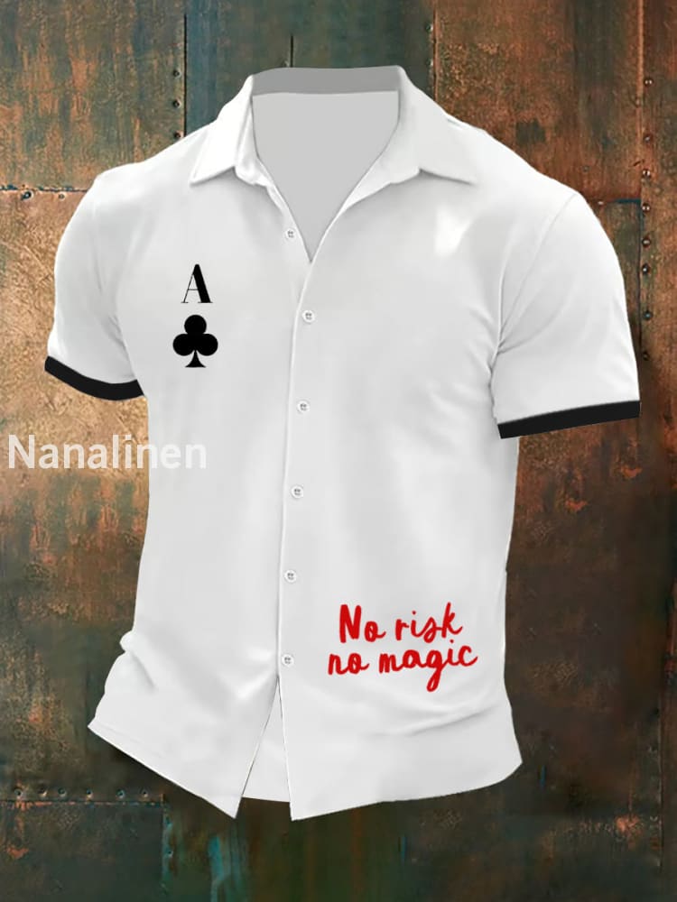 Men’s poker resort shirt White / S