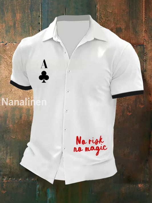 Men’s poker resort shirt White / S