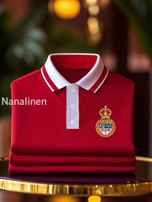 Men’s Vintage Canadian Maple Crown Casual Shirt Red / S