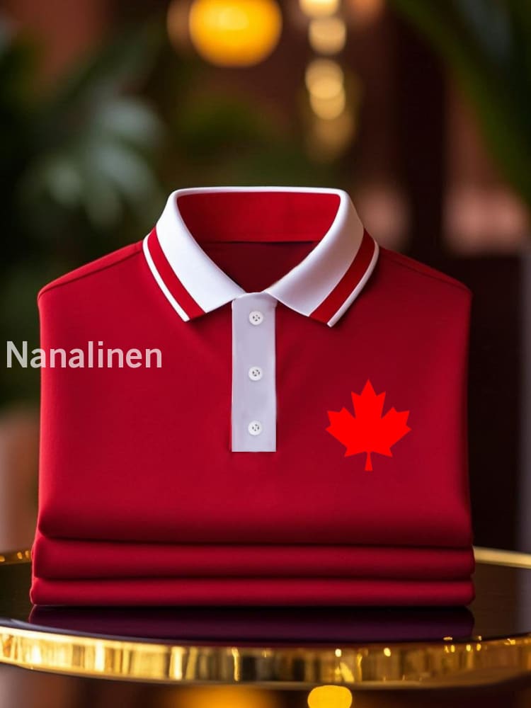 Men’s Vintage Canadian Maple Leaf Casual Shirt Red / S