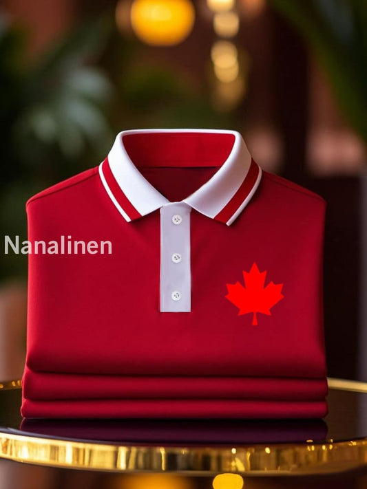 Men’s Vintage Canadian Maple Leaf Casual Shirt Red / S