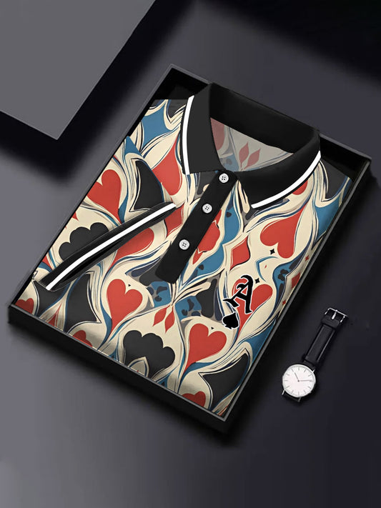 Men's poker ace of spades tops