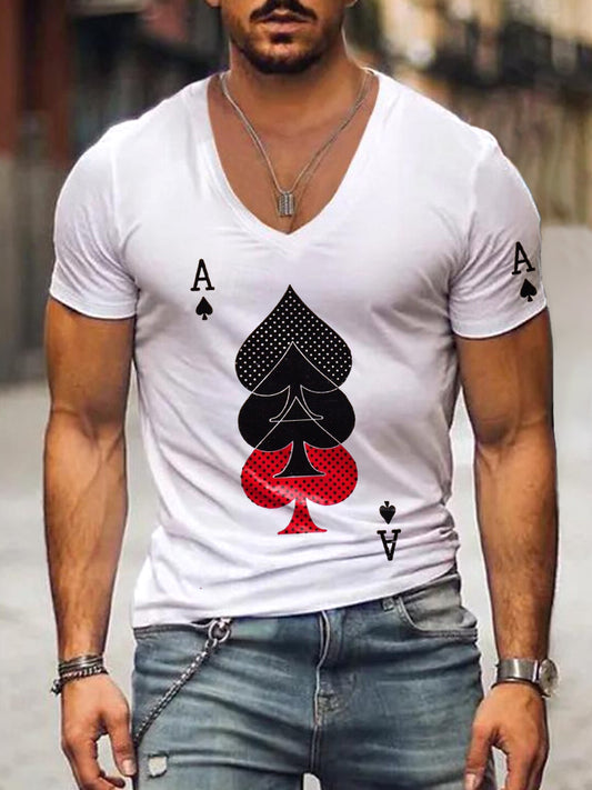 Men's Playing Cards Inspired Art Print T-Shirt