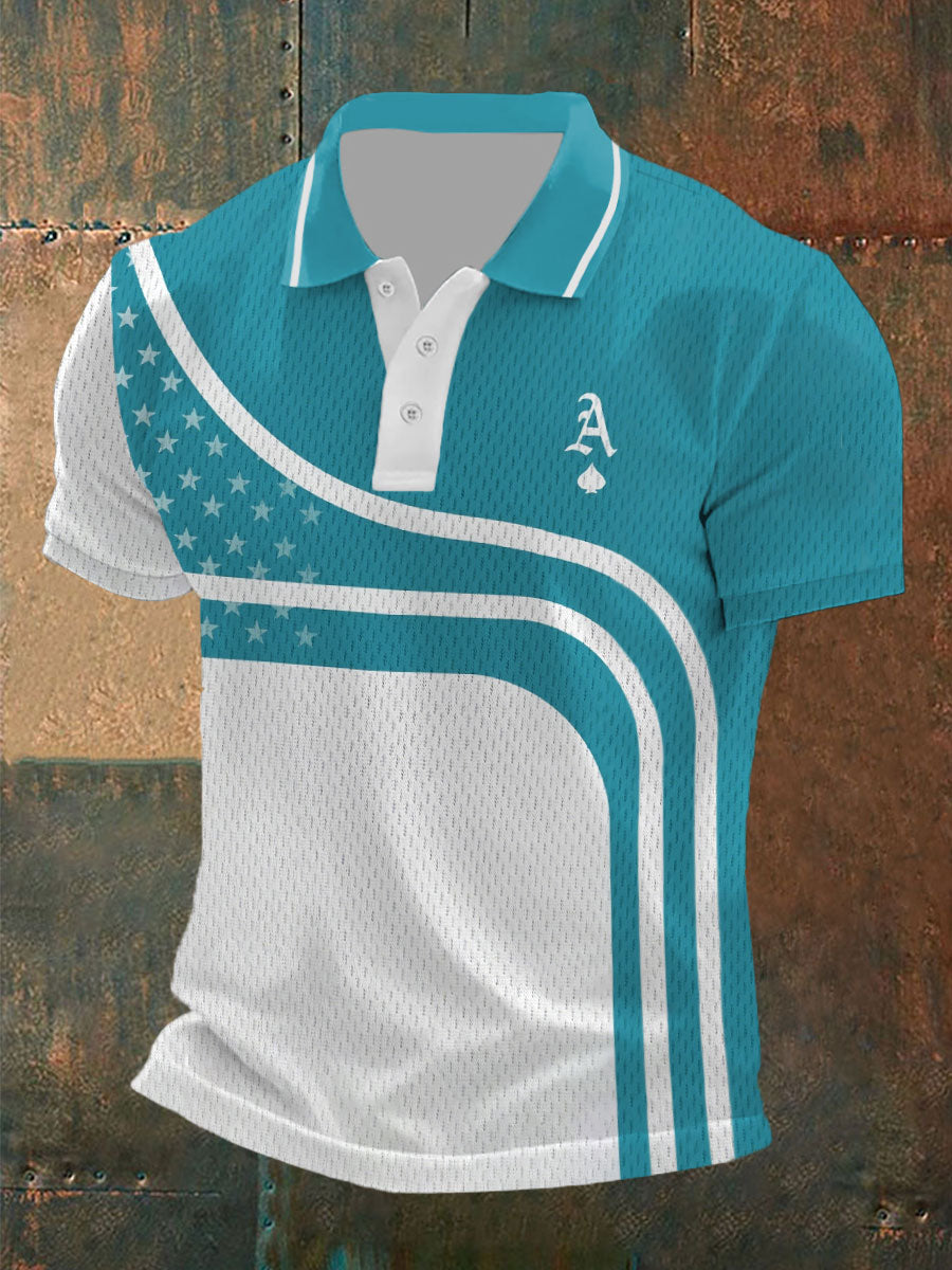 Men's poker ace of spades tops