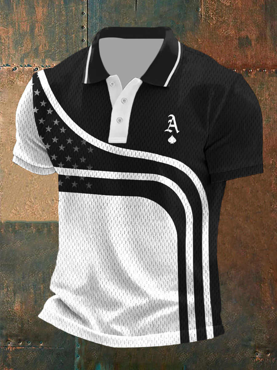 Men's poker ace of spades tops