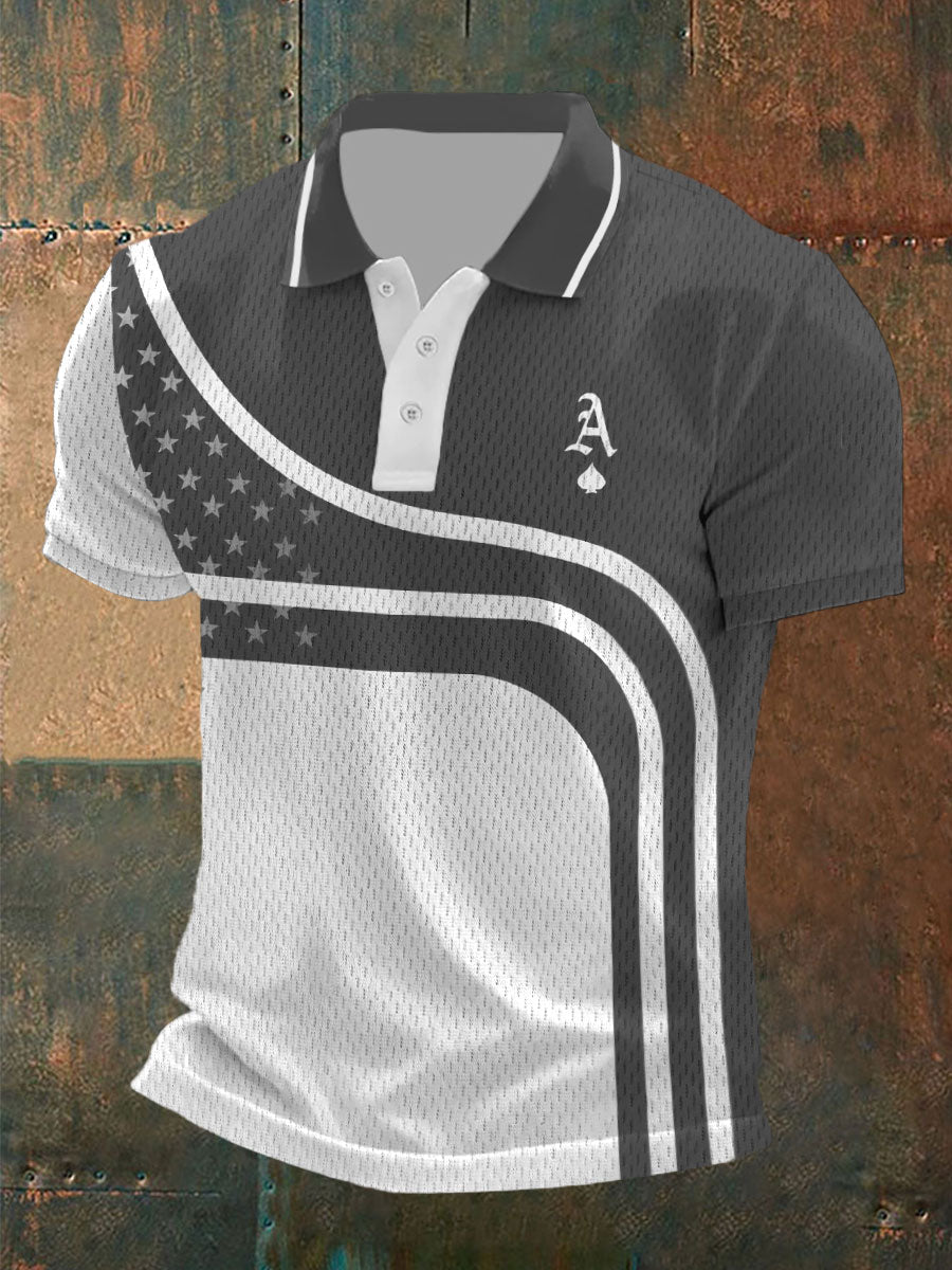 Men's poker ace of spades tops