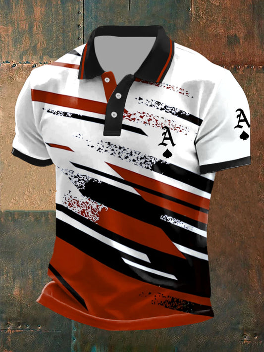 Men's poker ace of spades tops