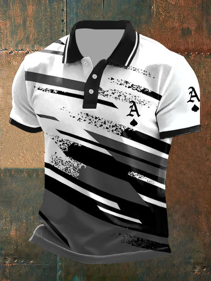 Men's poker ace of spades tops