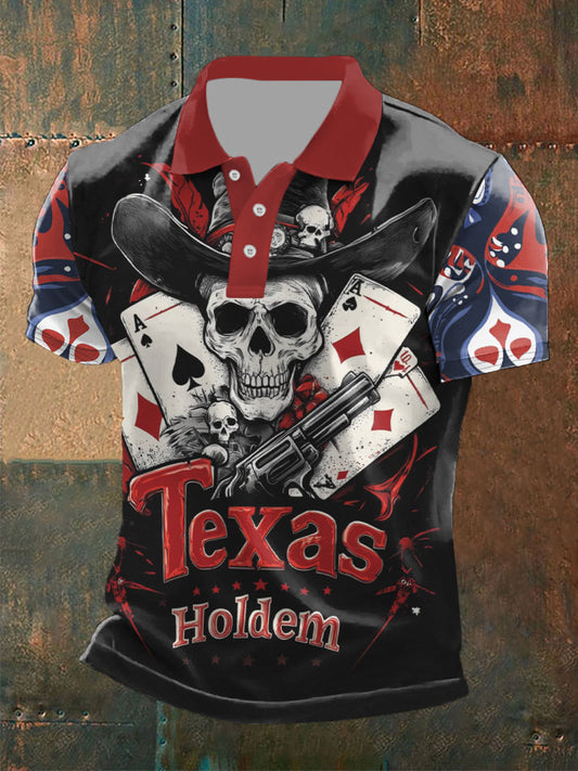 Men's Texas Hold'em casual tops