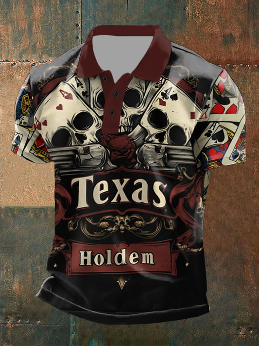 Men's Texas Hold'em casual tops