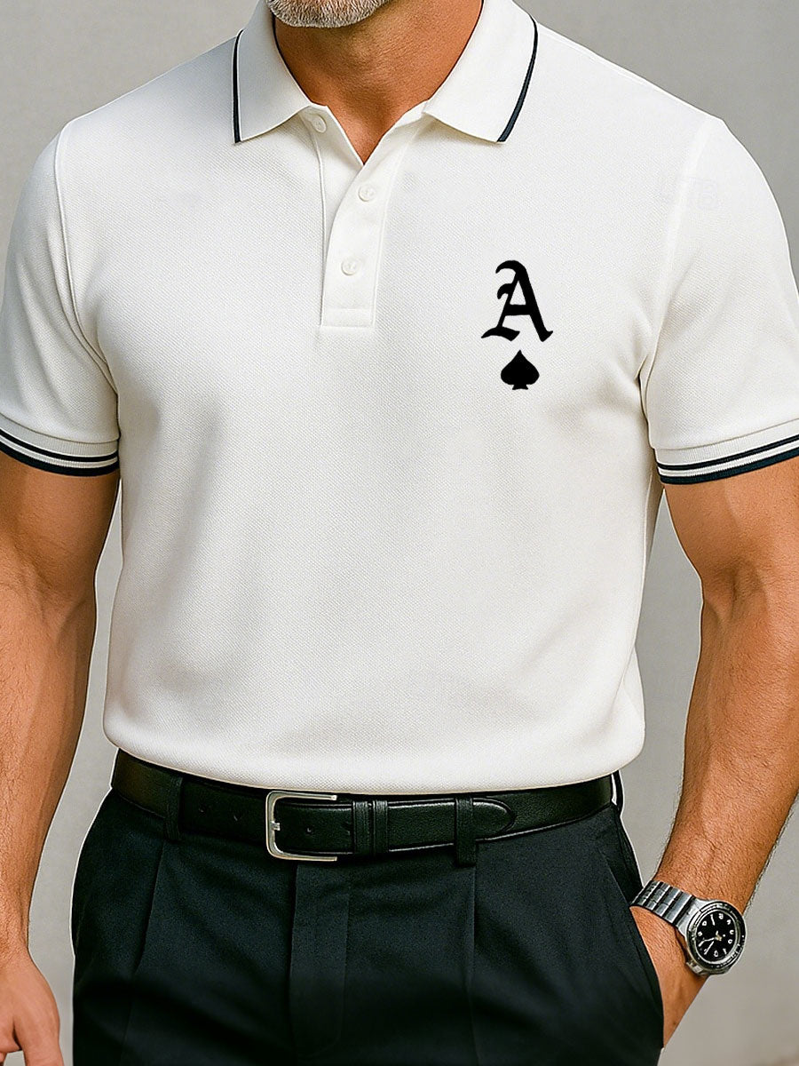 Men's Texas Hold'em Ace of Spades casual tops