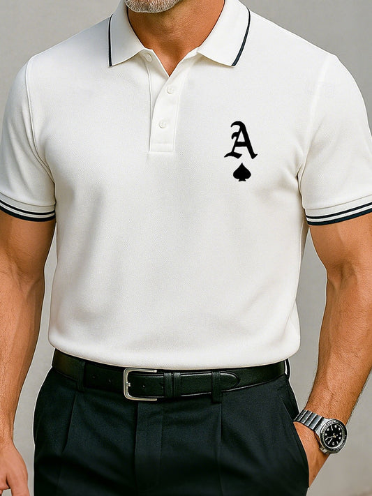 Men's Texas Hold'em Ace of Spades casual tops