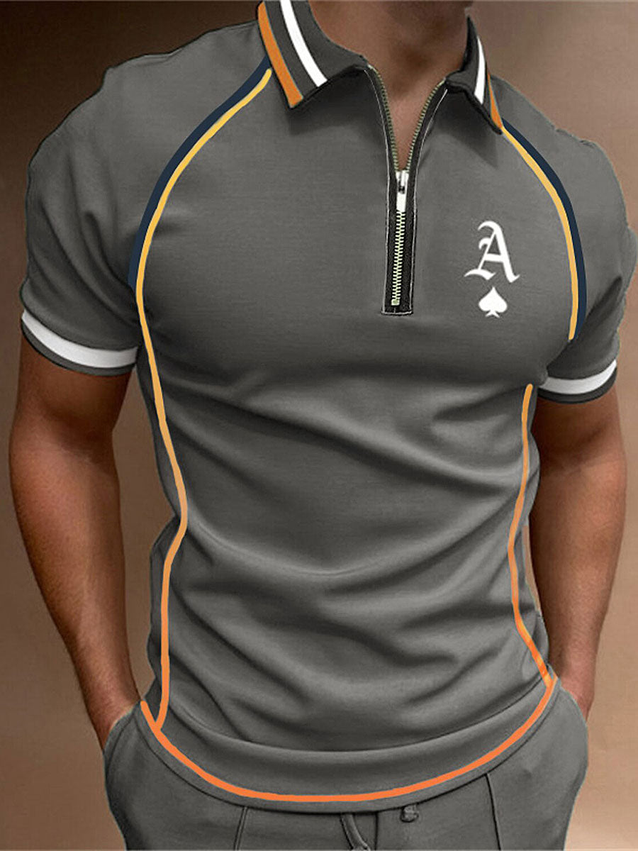 Men's Texas Hold'em Ace of Spades casual tops
