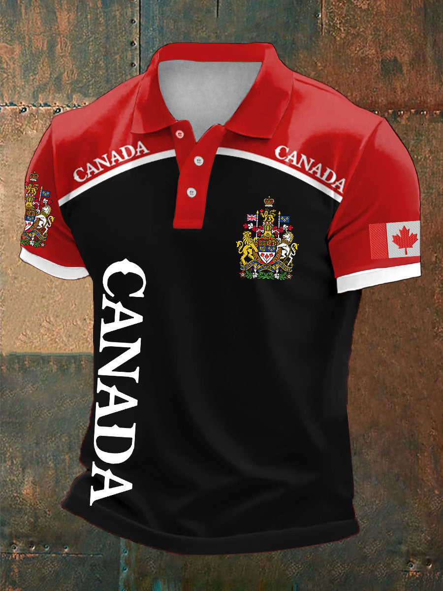 Men's Canada Printed Casual Tops
