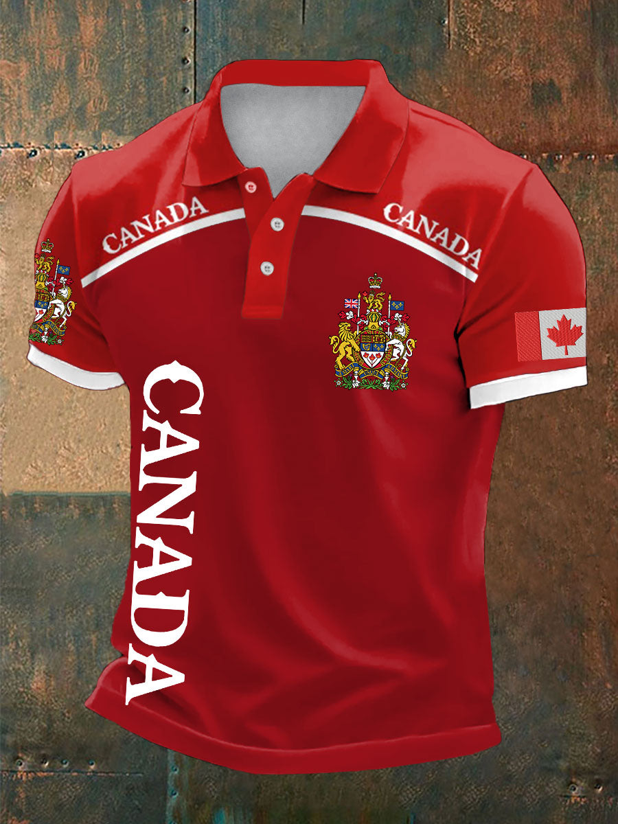 Men's Canada Printed Casual Tops
