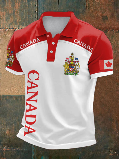 Men's Canada Printed Casual Tops