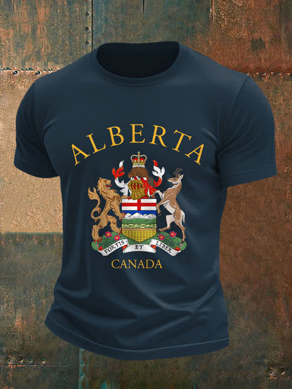 Men's Alberta Canada Print Casual Tee