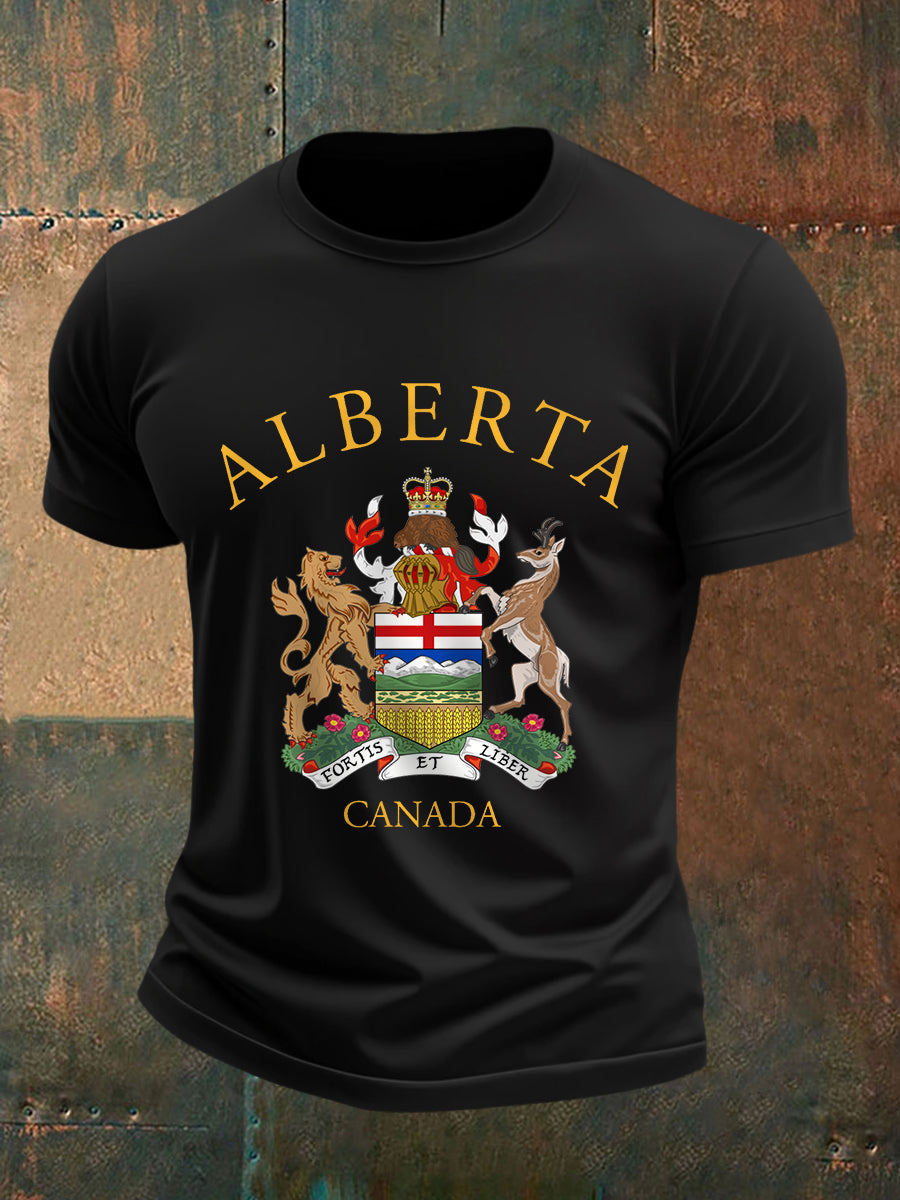Men's Alberta Canada Print Casual Tee