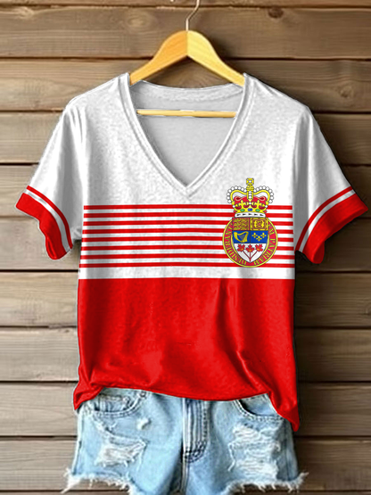Women's Canada V-neck T-shirts