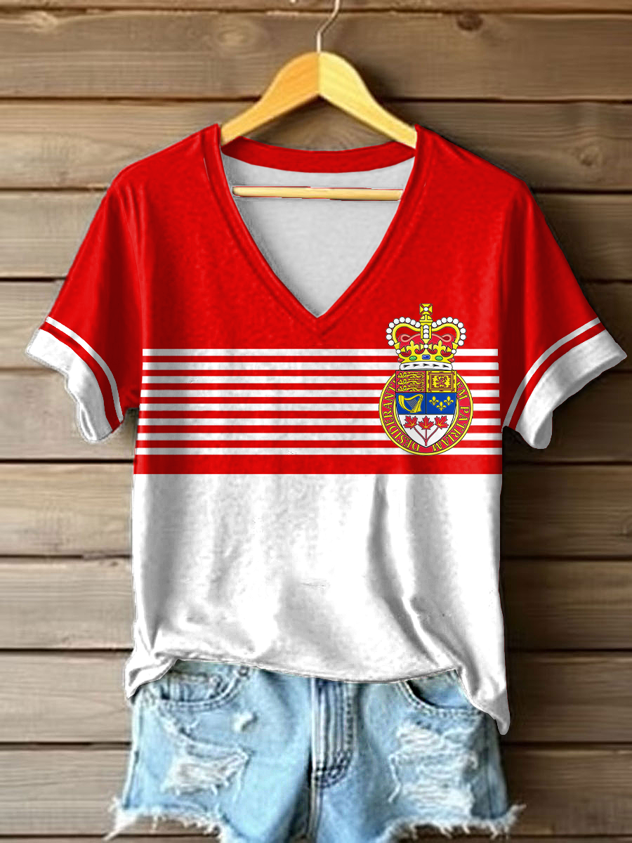 Women's Canada V-neck T-shirts