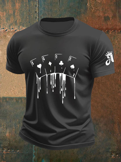 Men's Funny Poker Casual T-Shirt